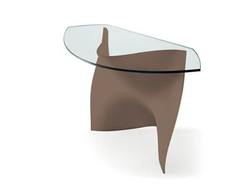 GAUDÌ - Demilune glass console table by Reflex