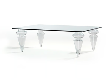 GRAN CANAL - Rectangular glass coffee table by Reflex