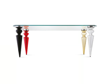 GRAN CANAL - Rectangular glass dining table by Reflex