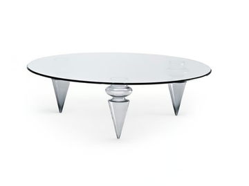 GRAN CANAL - Round glass coffee table by Reflex