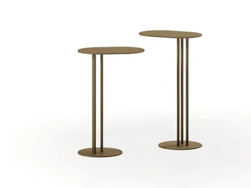 LUNA - Oval metal side table by Reflex