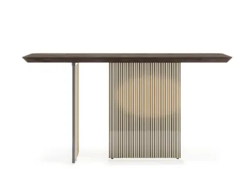 MONOLITE - Console table with glass base and LegnoReflex top by Reflex