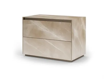 MONOLITE - Rectangular glass bedside table with drawers by Reflex