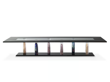 NAUTILUS SPECIAL - Rectangular glass dining table by Reflex
