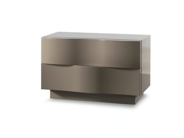 ONDA - Rectangular wooden bedside table with drawers by Reflex