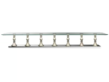 PALAZZO DUCALE - Rectangular glass dining table by Reflex