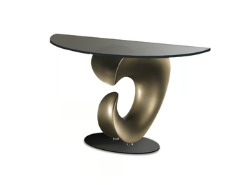 PARENTESIS - Demilune glass console table by Reflex