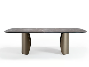 PETALO 72 - Oval glass dining table by Reflex