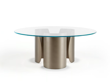 PETALO 72 - Round glass dining table by Reflex