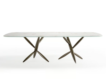 PITTO 72 - Rectangular glass dining table by Reflex
