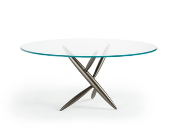 PITTO 72 - Round glass dining table by Reflex