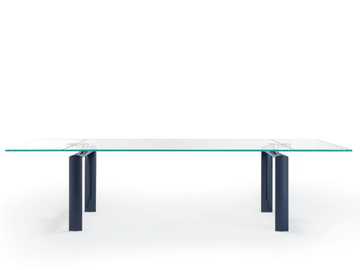 POLICLETO RE-EDITION - Rectangular extending glass table by Reflex