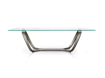 SEGNO - Rectangular glass dining table by Reflex