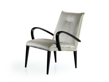 SOFT - Upholstered leather easy chair with armrests by Reflex