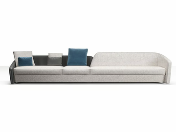 STRATUM - Modular leather and fabric sofa with removable cover by Reflex