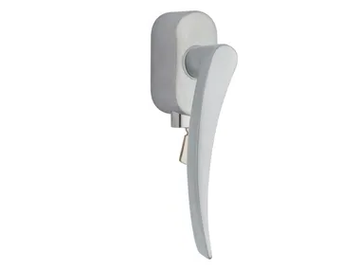 APRI - Brass window handle with lock on rose by Reguitti