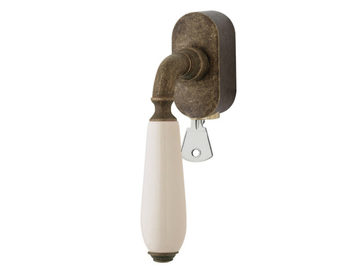 CINZIA - DK window handle with lock on rose by Reguitti