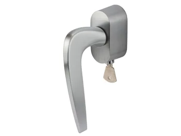 ELEGANCE - DK window handle with lock on rose by Reguitti