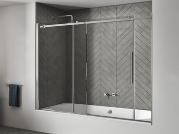 AXIA SC1-V - Sliding crystal bathtub wall panel by RELAX