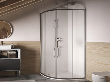FLAT R2-S - Corner semicircular shower cabin by RELAX