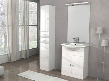 CLARA - Vanity unit with mirror by Remail by G.D.L.