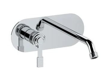 ATELIER - Wall-mounted single handle washbasin mixer with plate by Remer Rubinetterie