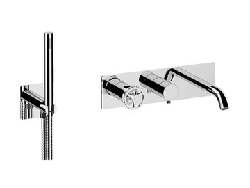 CHRONO - Recessed single handle bathtub set with plate by Remer Rubinetterie