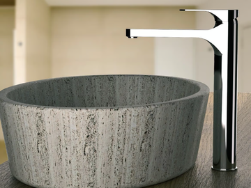 CLASS LINE - Countertop single handle washbasin mixer without waste by Remer Rubinetterie