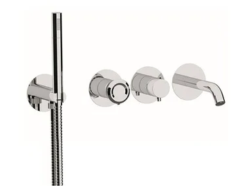 ELEMENT - Recessed single handle bathtub set with hand shower by Remer Rubinetterie