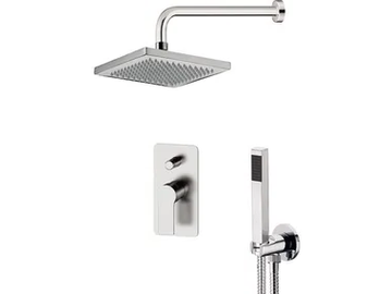 ENERGY - Chromed brass shower set with overhead shower by Remer Rubinetterie