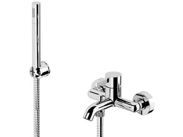 METRICA - External single handle bathtub mixer with hand shower by Remer Rubinetterie