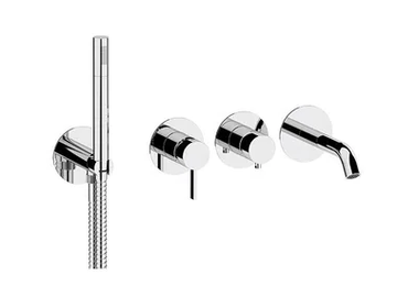METRICA - Recessed bathtub set with hand shower by Remer Rubinetterie