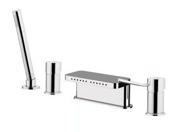 MINIMAL - 4 hole bathtub set with hand shower by Remer Rubinetterie