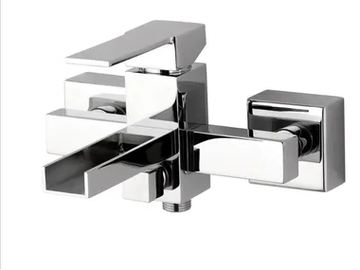 QUBIKA CASCATA - Wall-mounted bathtub mixer by Remer Rubinetterie