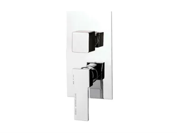 QUBIKA - Shower mixer with diverter with plate by Remer Rubinetterie