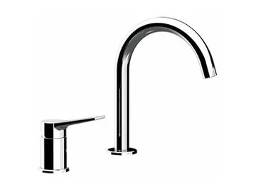 SLASH & DOT - 2 hole single handle countertop washbasin mixer by Remer Rubinetterie