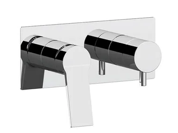 SLASH & DOT - Recessed shower mixer with plate by Remer Rubinetterie