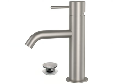 X STYLE INOX - Countertop single handle stainless steel washbasin mixer by Remer Rubinetterie