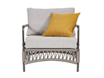 CANNES - Fabric garden armchair with armrests by Rever