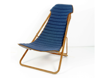 CASHMERE - Recliner cashmere and suede deck chair by Rever