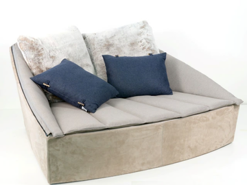 DUVET - Batyline® and leather garden bed by Rever