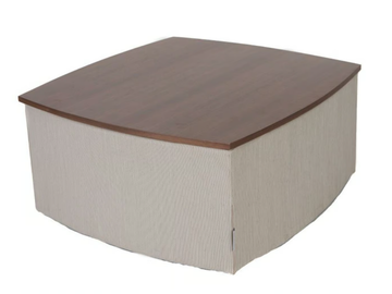 DUVET - Wooden and Batyline® garden side table with storage space by Rever