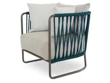 LEVANTE - Sled base garden armchair with armrests by Rever
