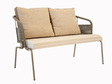 PIETRASANTA - Steel with rope garden bench with back by Rever