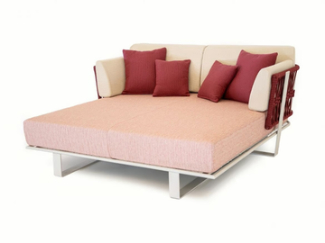 VIAREGGIO - Fabric and steel garden daybed by Rever