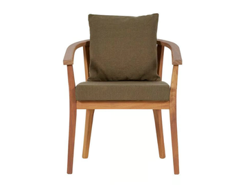 ZENIT - Iroko garden chair with armrests by Rever