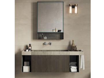 COMPACT LIVING - SET 3 - Wall-mounted vanity unit by Rexa