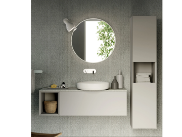 COMPACT LIVING - SET 7 - Wall-mounted vanity unit by Rexa