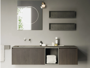 COMPACT LIVING - SET 8 - Wall-mounted vanity unit by Rexa