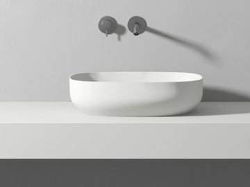 CONCA - Countertop oval Korakril™ washbasin by Rexa